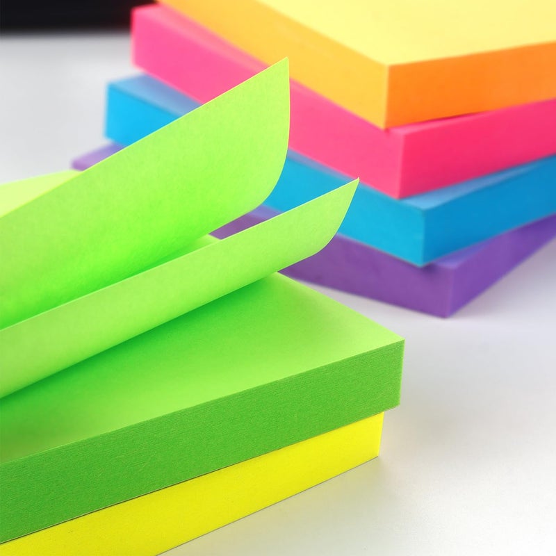Winner Aura Sticky Notes 3x3 inch, Bright Colors Self-Stick Pads, 12 Pads/Pack, 100 Sheets/Pad, Total 1200 Sheets - Image 5